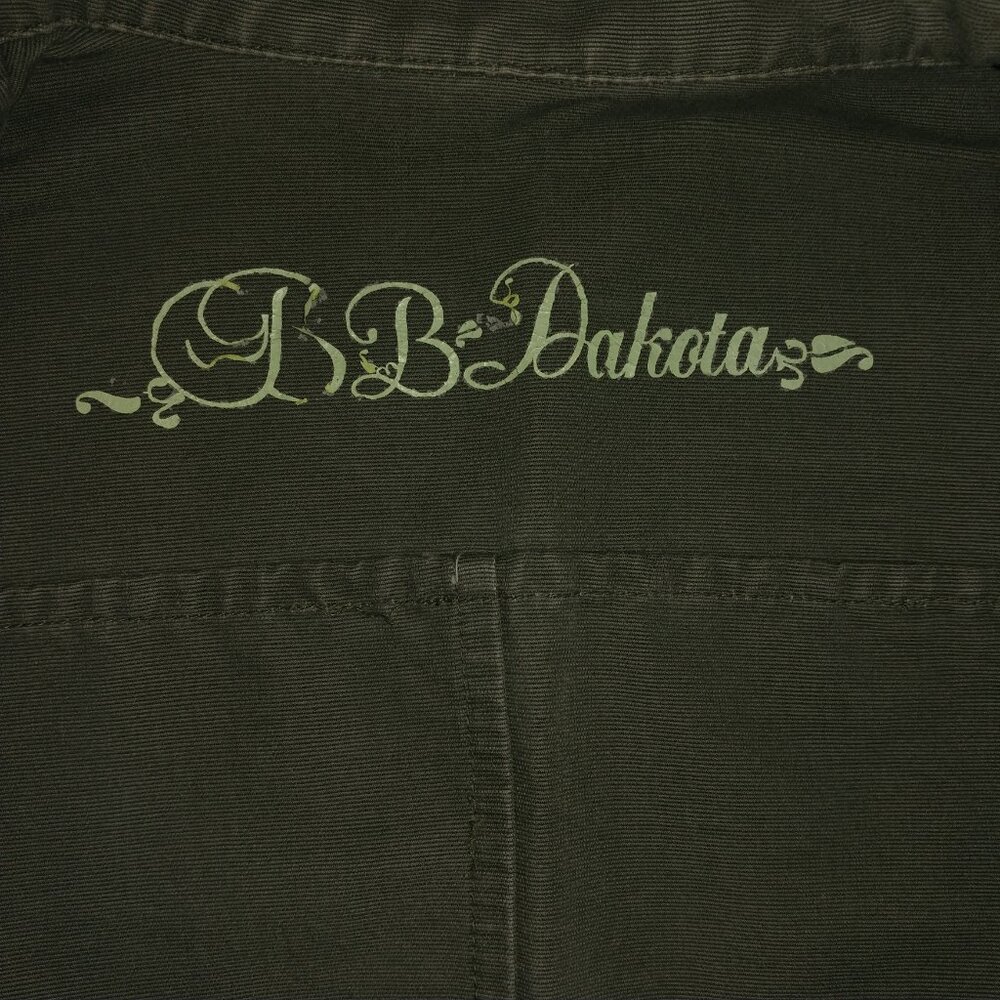 BB Dakota Vintage Olive Green Long Twill Utility Jacket - Size Small - Picture 15 of 15